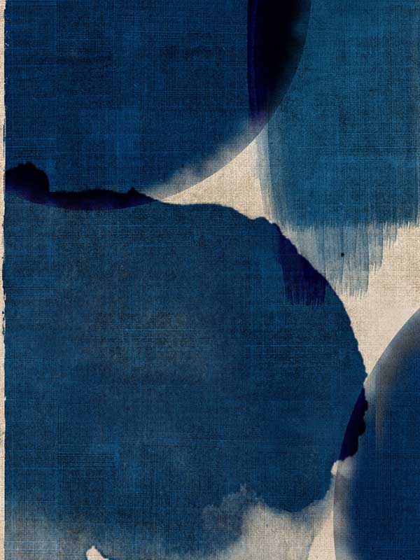 Indigo Marvel fabric in indigo blue beige color - pattern number WP20154 - by Mind the Gap in the Designer Collection II collection
