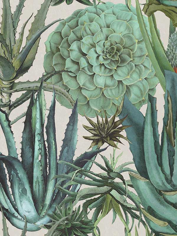 Succulentus fabric in green taupe color - pattern number WP20168 - by Mind the Gap in the Designer Collection II collection