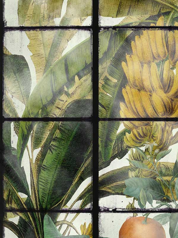 Orangerie fabric in green yellow taupe black color - pattern number WP20176 - by Mind the Gap in the Designer Collection II collection