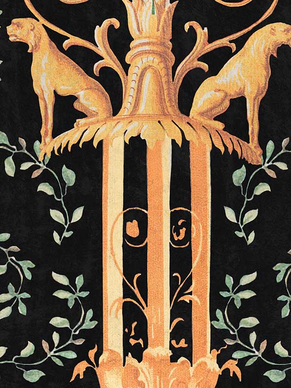 Gardens Of Pompeii fabric in red taupe green black color - pattern number WP20198 - by Mind the Gap in the Designer Collection II collection
