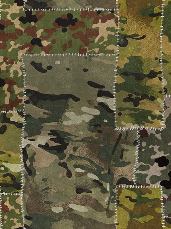 Camo fabric in green grey black color - pattern number WP20201 - by Mind the Gap in the Designer Collection II collection