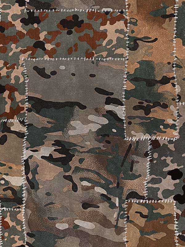Camo fabric in brown green grey brown black color - pattern number WP20202 - by Mind the Gap in the Designer Collection II collection