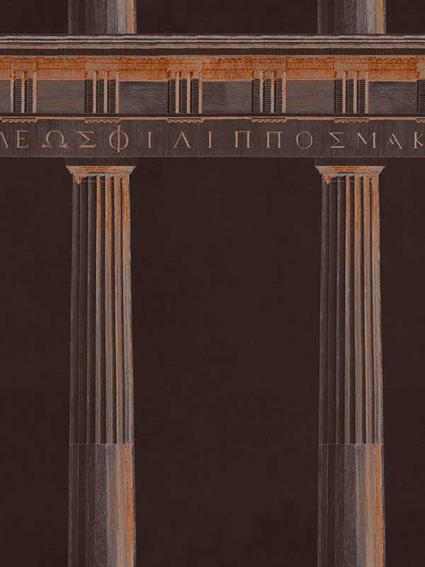 Athena wallpaper in copper black color - pattern number WP20213 - by Mind the Gap in the Designer Collection II collection