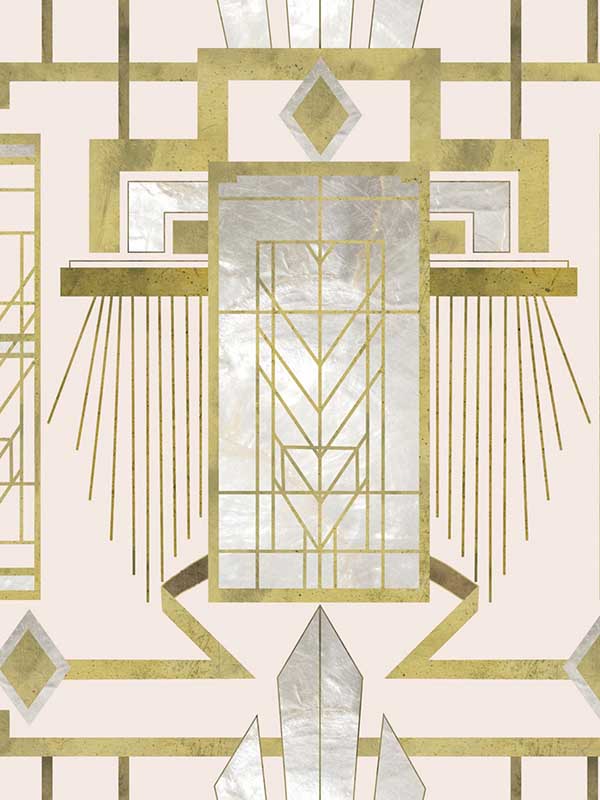Glamour wallpaper in gold pink color - pattern number WP20227 - by Mind the Gap in the Designer Collection II collection