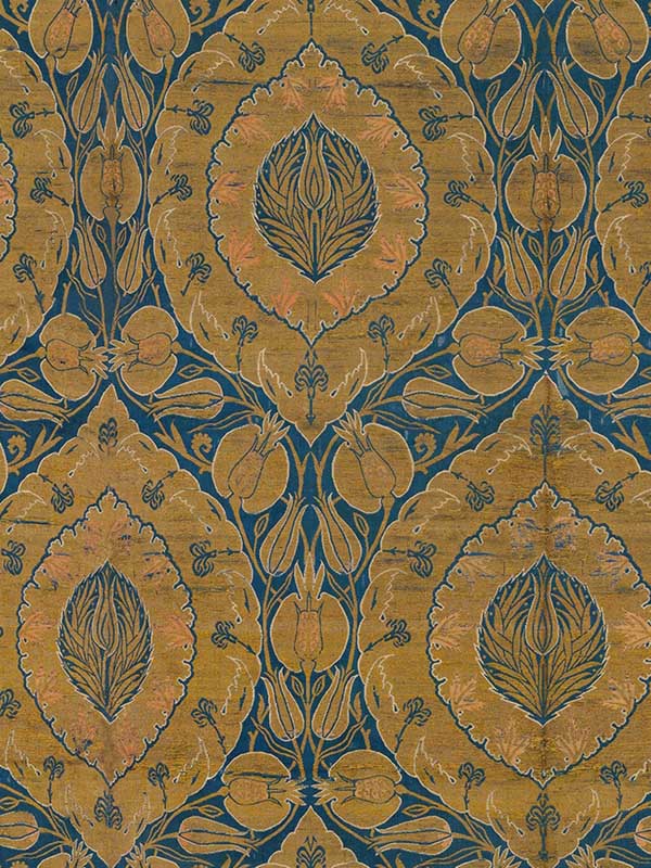 Kaftan wallpaper in blue yellow color - pattern number WP20253 - by Mind the Gap in the Designer Collection II collection