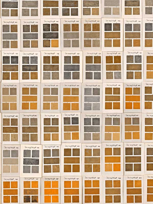 Traite Des Couleurs fabric in brown yellow white color - pattern number WP20414 - by Mind the Gap in the Compendium collection
