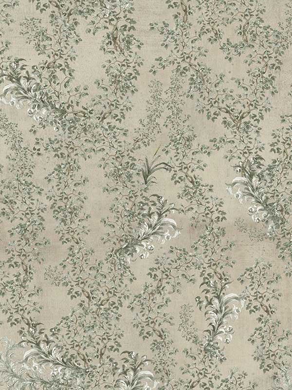 Soft Leaves fabric in taupe green grey color - pattern number WP20459 - by Mind the Gap in the Compendium collection