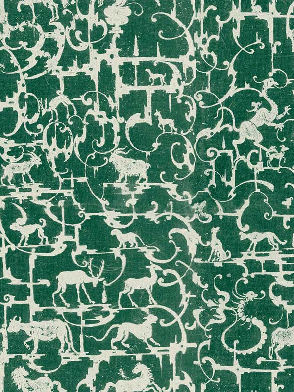 Royal Hunting Racing wallpaper in green color - pattern number WP20468 - by Mind the Gap in the Compendium collection