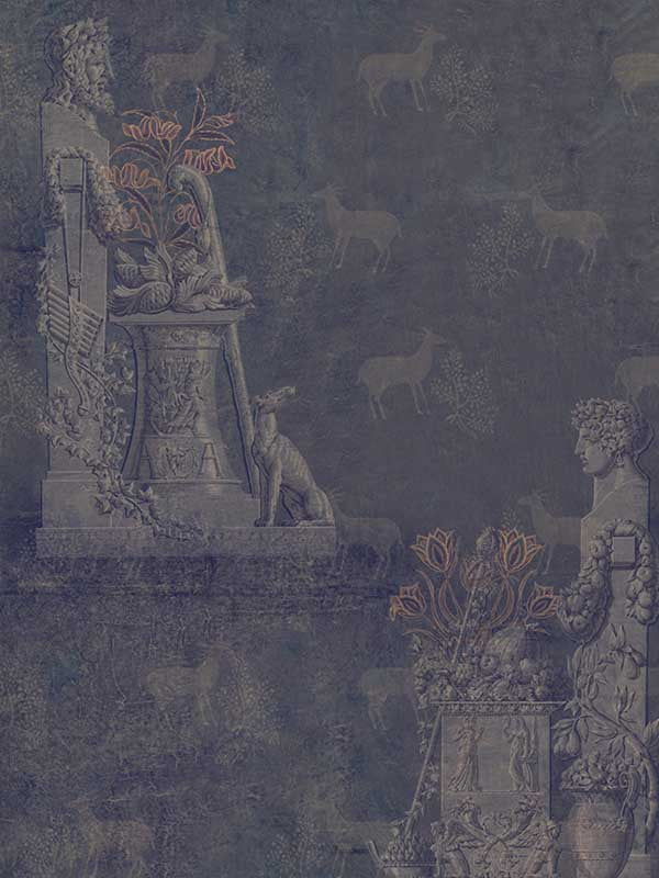 Sculptural fabric in anthracite taupe color - pattern number WP20474 - by Mind the Gap in the Compendium collection