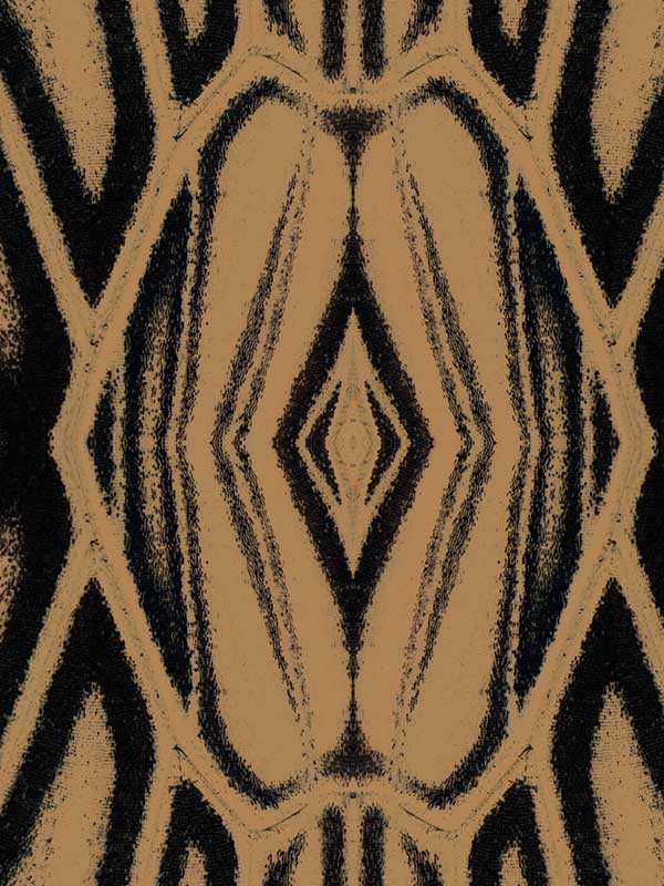 Quagga wallpaper in black brown taupe color - pattern number WP20504 - by Mind the Gap in the Compendium collection
