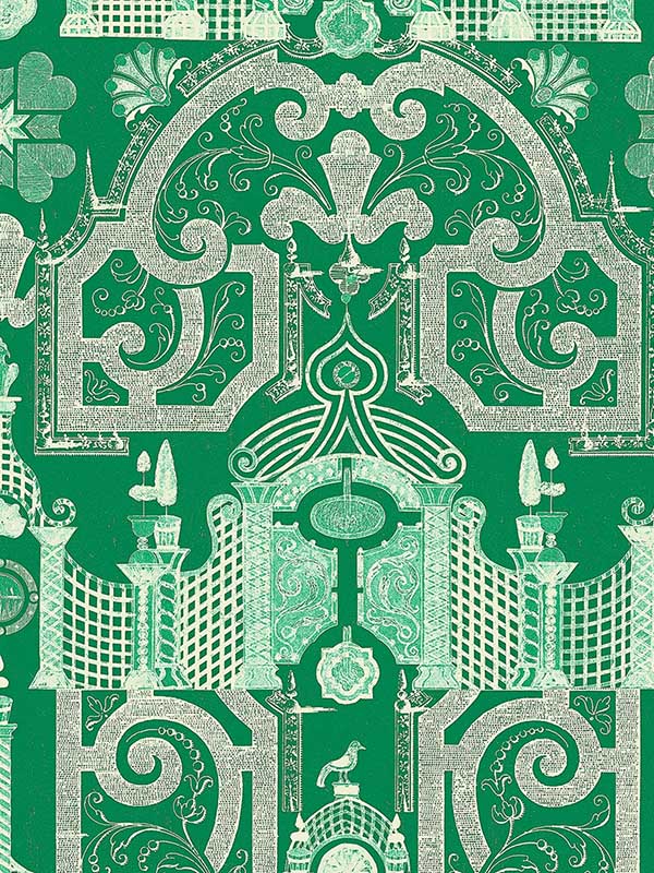 Emperors Labyrinth fabric in greenlake taupe color - pattern number WP20583 - by Mind the Gap in the Compendium Volume 2 collection