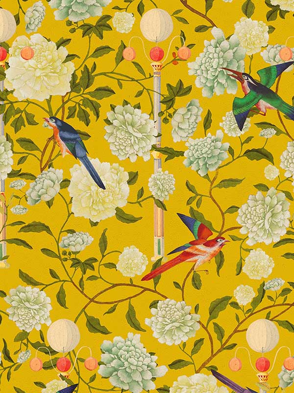 The Garden Of Immortality wallpaper in yellow white red green color - pattern number WP20590 - by Mind the Gap in the Compendium Volume 2 collection