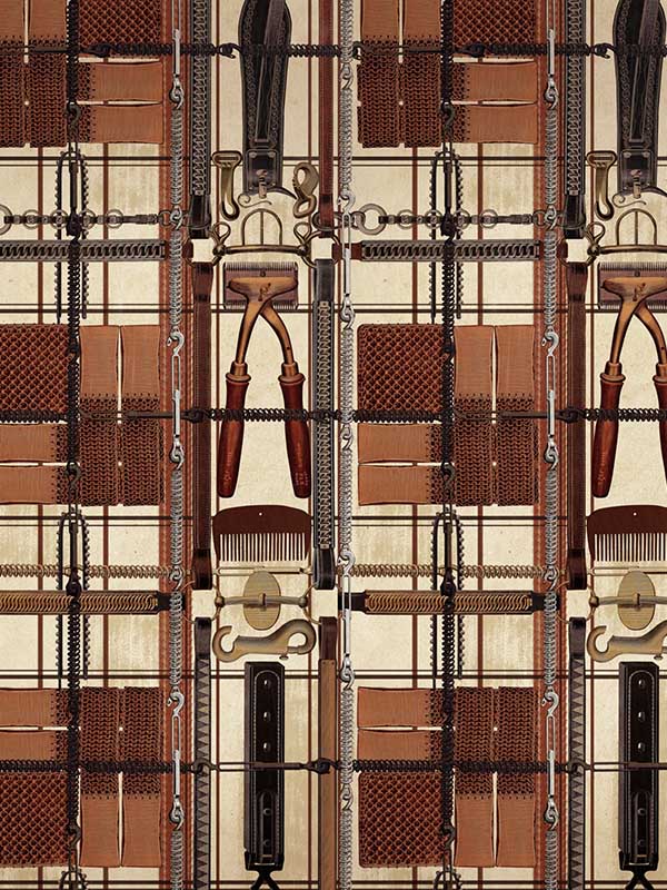 Harnessmakers Atelier fabric in brown taupe color - pattern number WP20640 - by Mind the Gap in the Compendium Volume 2 collection