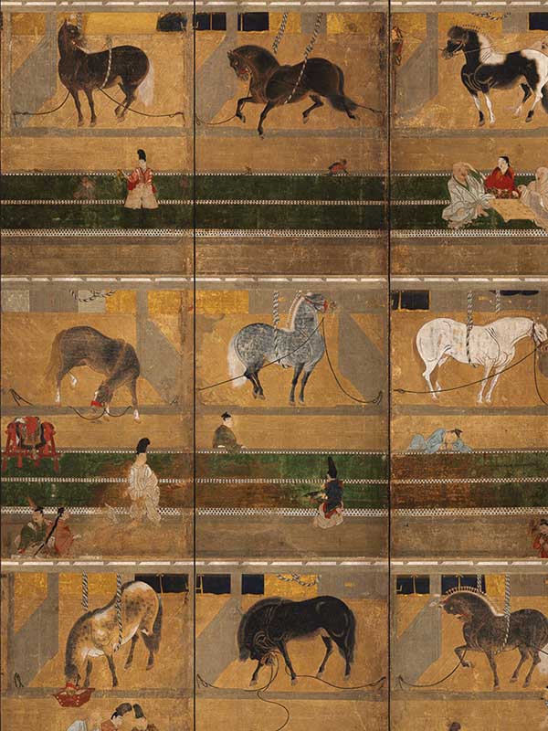 Horse Stable wallpaper in brown taupe red grey color - pattern number WP20650 - by Mind the Gap in the Compendium Volume 2 collection