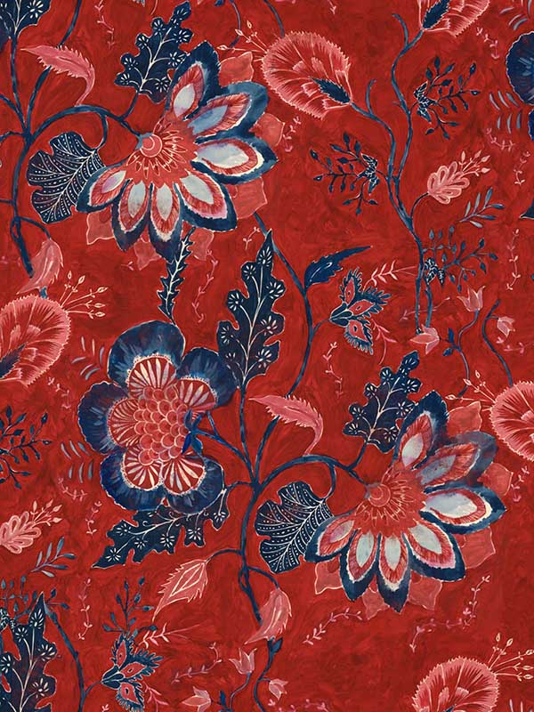 Saxon Tapestry fabric in red blue taupe color - pattern number WP20547 - by Mind the Gap in the Transylvanian Roots collection