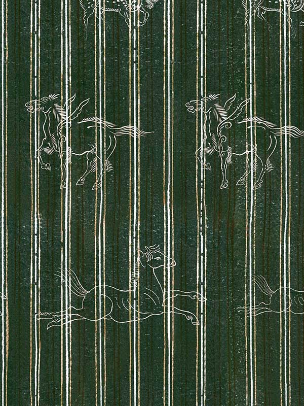 A Fable fabric in evergreen white brown color - pattern number WP30002 - by Mind the Gap in the Transylvanian Roots collection