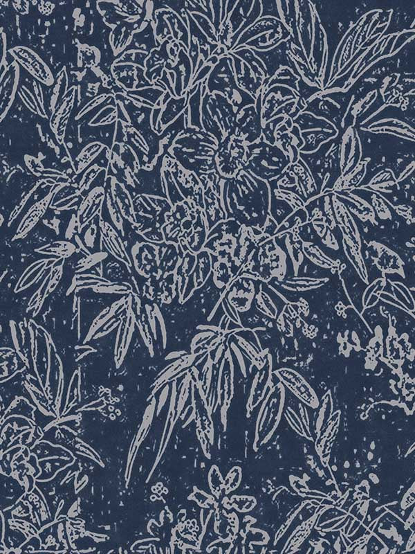 Cherry Orchard fabric in indigo grey color - pattern number WP30008 - by Mind the Gap in the Transylvanian Roots collection