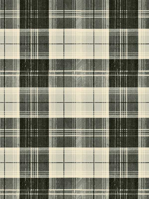 Countryside Plaid wallpaper in charcoal grey color - pattern number WP30011 - by Mind the Gap in the Transylvanian Roots collection