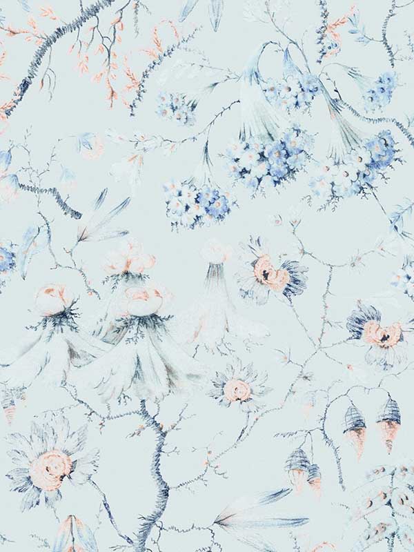 Grandmas Tapestry fabric in skylight sienna grey color - pattern number WP30020 - by Mind the Gap in the Transylvanian Roots collection
