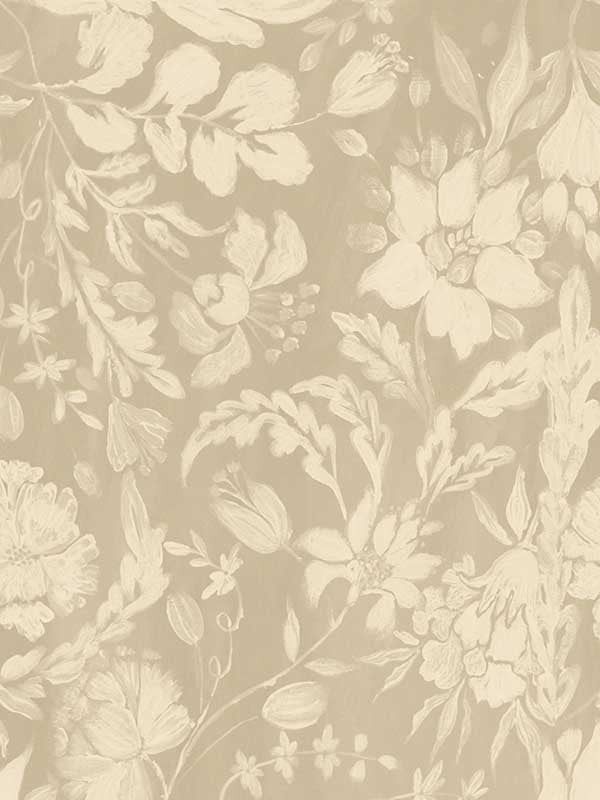 Flowery Ornament wallpaper in taupe beige color - pattern number WP30036 - by Mind the Gap in the Transylvanian Roots collection
