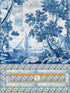 Azure fabric in white blue yellow color - pattern number WP20560 - by Mind the Gap in the Sundance Villa collection
