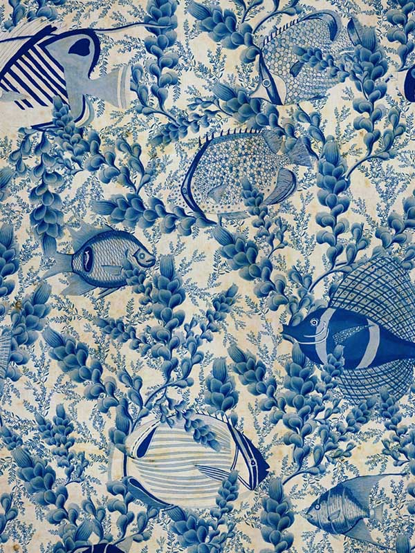 Aquarium fabric in indigo color - pattern number WP20568 - by Mind the Gap in the Sundance Villa collection