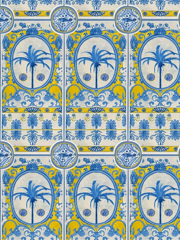 The Villa fabric in yellow color - pattern number WP20575 - by Mind the Gap in the Sundance Villa collection
