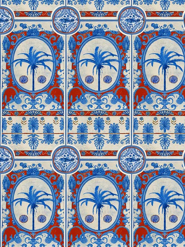 The Villa fabric in red color - pattern number WP20576 - by Mind the Gap in the Sundance Villa collection