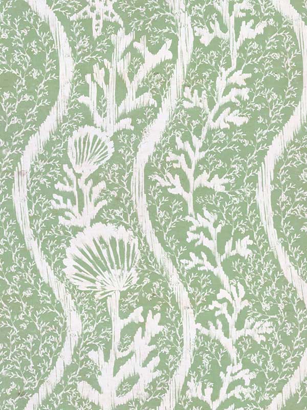 Koralion fabric in mineral green color - pattern number WP30047 - by Mind the Gap in the Sundance Villa collection