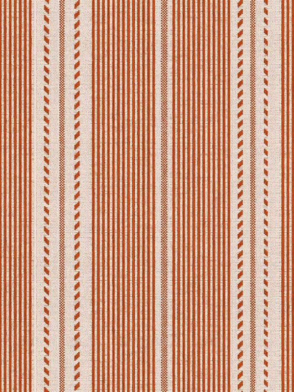 Berber Stripes fabric in rouge taupe orange color - pattern number WP20756 - by Mind the Gap in the Tales of Maghreb collection