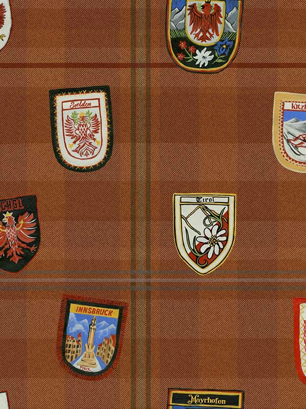 Alpbach fabric in burnt orange color - pattern number WP20670 - by Mind the Gap in the Tyrol collection