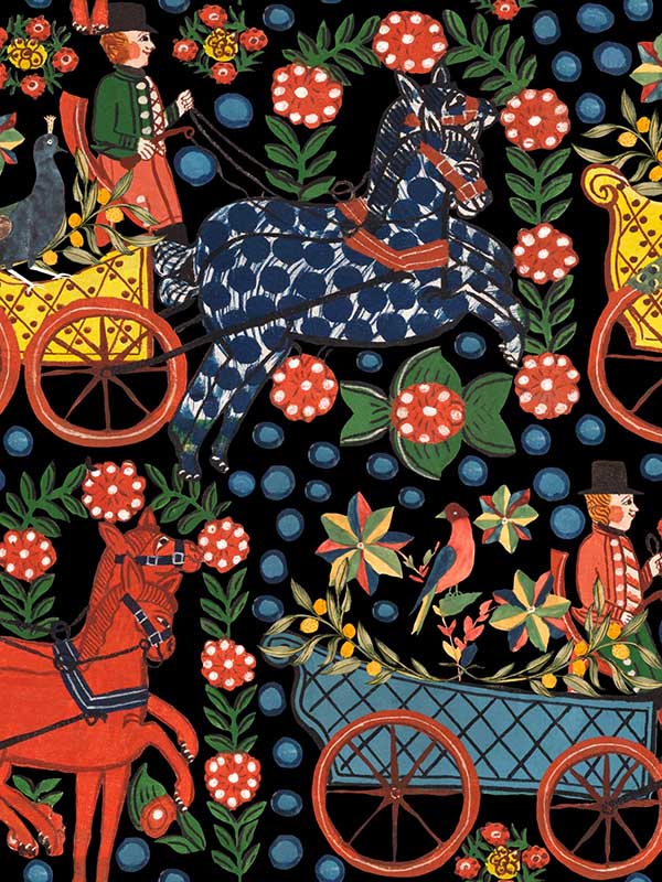 Fasnacht fabric in anthracite color - pattern number WP20678 - by Mind the Gap in the Tyrol collection