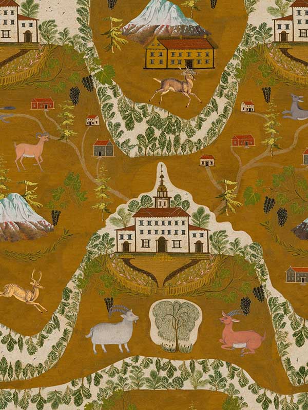 Galtur Of Tyrol fabric in amber gold color - pattern number WP20689 - by Mind the Gap in the Tyrol collection