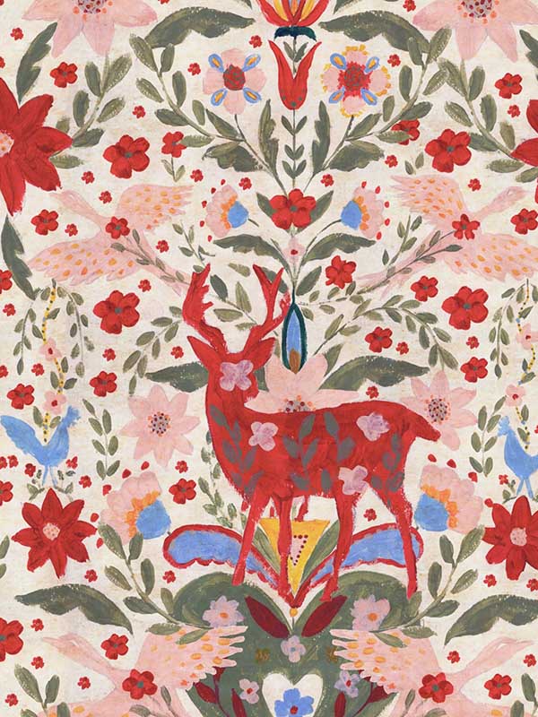 Der Konig fabric in red color - pattern number WP20707 - by Mind the Gap in the Tyrol collection