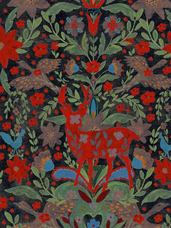 Der Konig fabric in black color - pattern number WP20708 - by Mind the Gap in the Tyrol collection