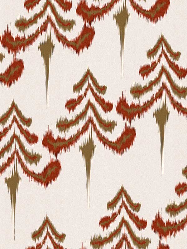 Alpine wallpaper in beige red green color - pattern number WP30143 - by Mind the Gap in the Tyrol collection