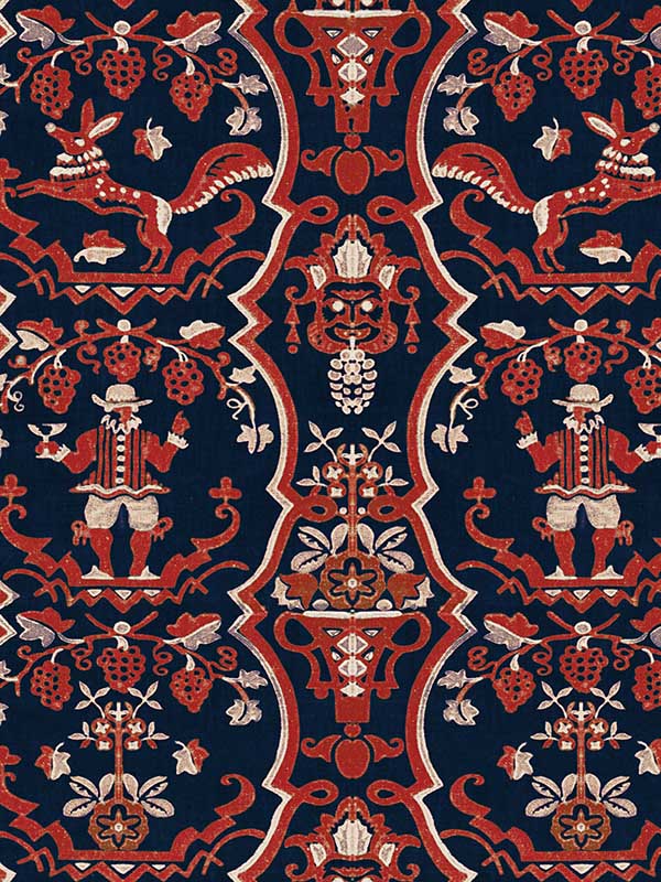 Floricsome fabric in blueprint color - pattern number WP30152 - by Mind the Gap in the Tyrol collection