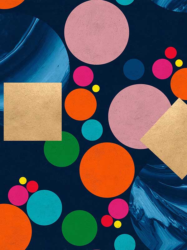 Pseudomorph wallpaper in in blue color - pattern number WP20329 - by Mind the Gap in the Wallpaper Collectables collection
