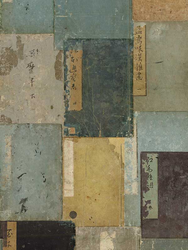 Imperfection fabric in blue grey brown color - pattern number WP20338 - by Mind the Gap in the Wallpaper Collectables collection