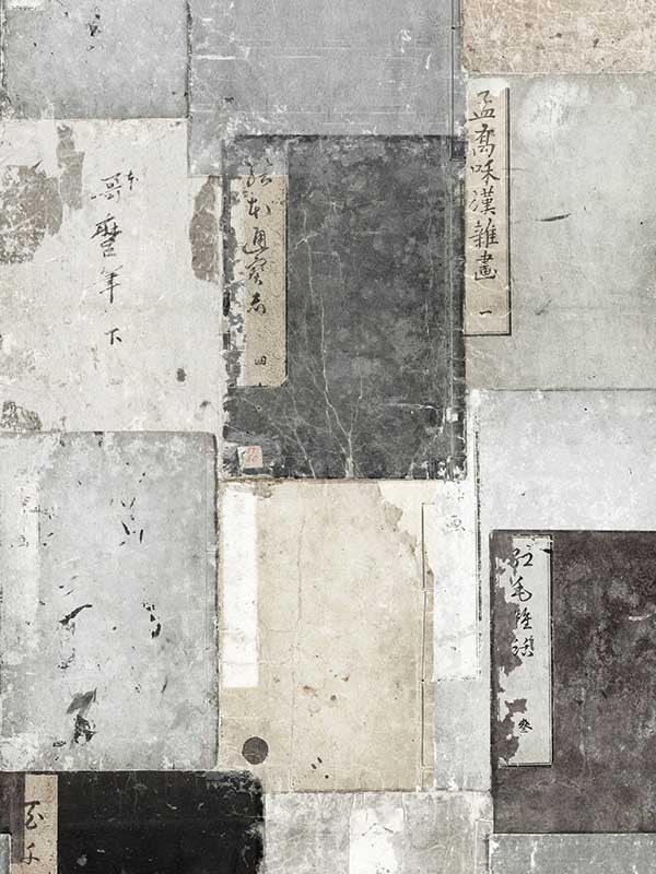 Imperfection fabric in washed grey taupe black color - pattern number WP20339 - by Mind the Gap in the Wallpaper Collectables collection