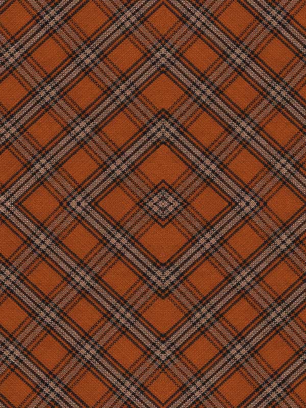 Unusual Tartan wallpaper in brown black color - pattern number WP20386 - by Mind the Gap in the Wallpaper Collectables collection