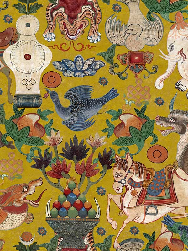 Incantation fabric in yellow color - pattern number WP20621 - by Mind the Gap in the Woodstock collection