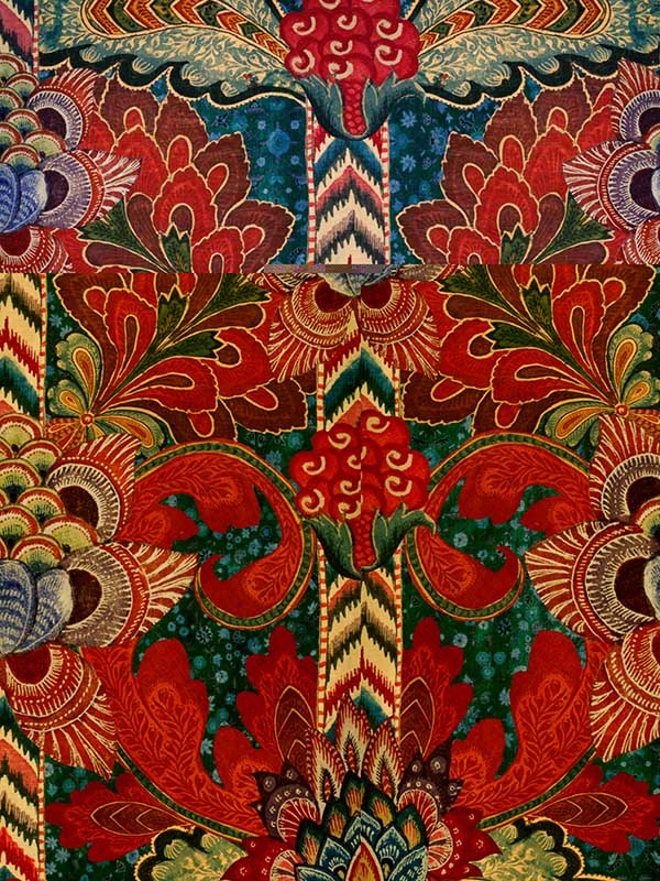 Phsychedelia fabric in red blue green taupe color - pattern number WP20624 - by Mind the Gap in the Woodstock collection