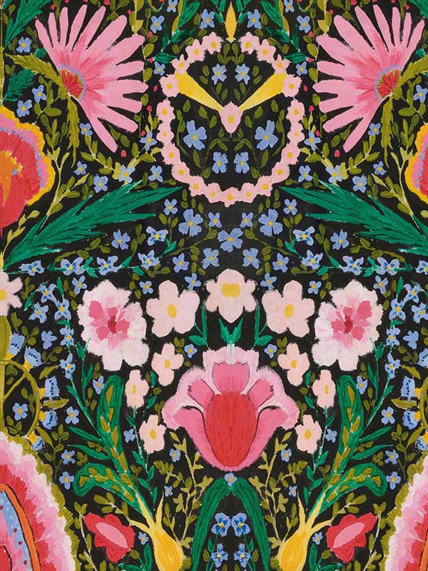 Susie Q fabric in anthracite pink red black green blue color - pattern number WP20628 - by Mind the Gap in the Woodstock collection