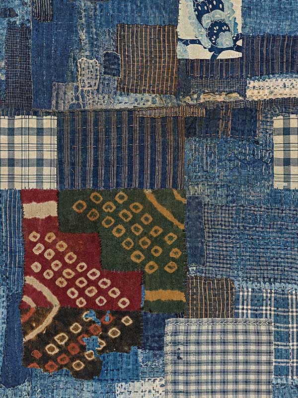 Woodstock Boro wallpaper in blue red green white color - pattern number WP20629 - by Mind the Gap in the Woodstock collection
