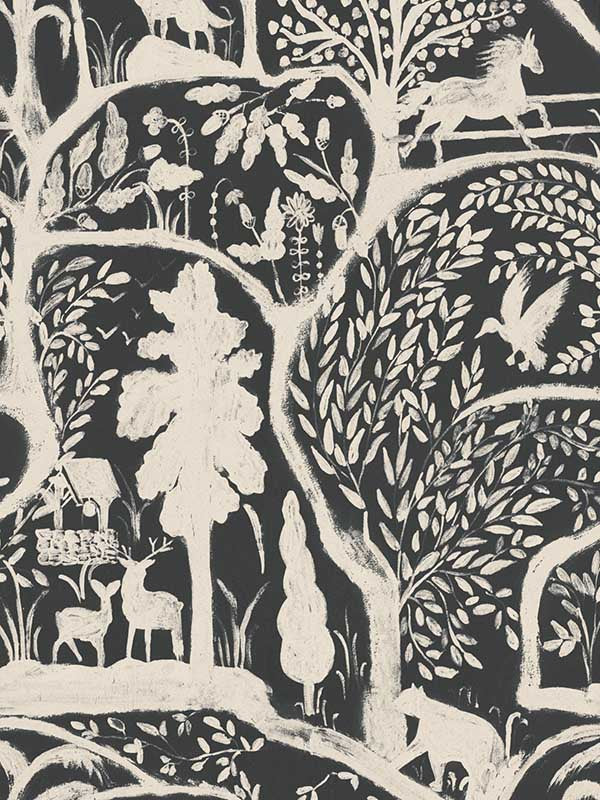 The Enchanted Woodland fabric in equinox color - pattern number WP20814 - by Mind the Gap in the Minnie Kemp X collection