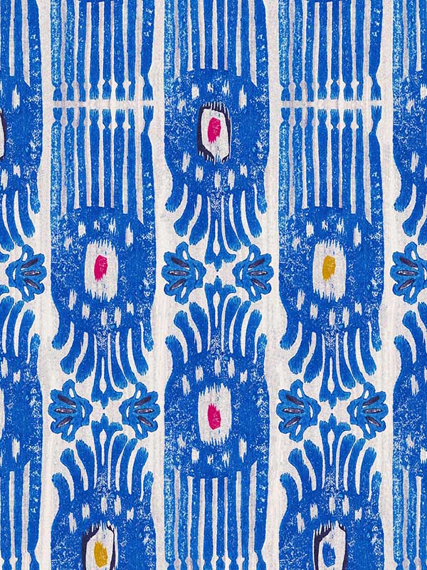 Ikat fabric in carnival color - pattern number WP20817 - by Mind the Gap in the Minnie Kemp X collection