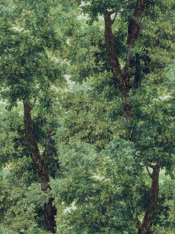 Branchy Meadow fabric in green color - pattern number WP20785 - by Mind the Gap in the Orient Express collection