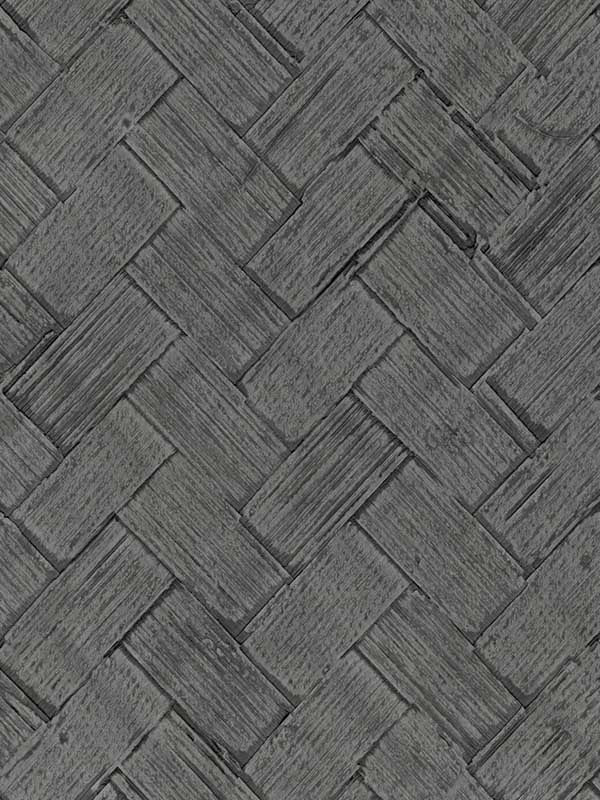 Ratan fabric in ebony color - pattern number R32108 - by Koroseal in the Grounded Collection collection