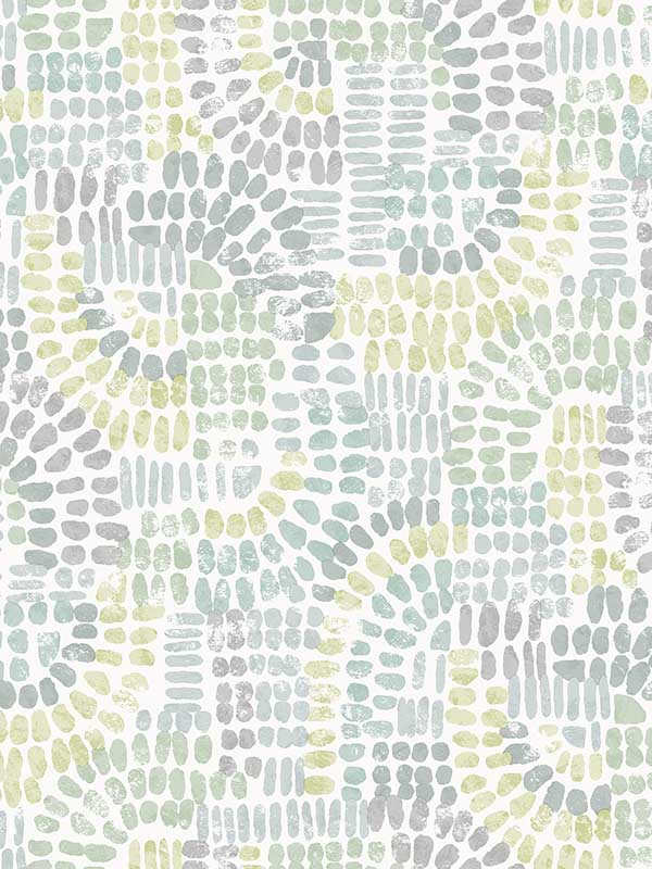 Wanderer Mosiac fabric in aquamarine color - pattern number 4146-27214 - by A Street Prints in the Harmony collection